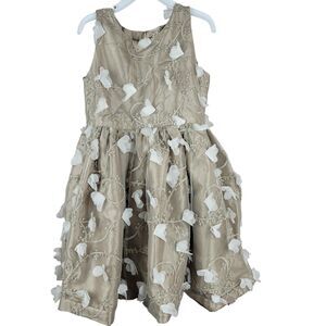 Girls Special Occasion Dress Sz 5 Chasing Fireflies Tulle Embroidery Flower Girl